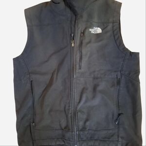 The North Face Black Softshell Vest with Chest Zip Pocket
